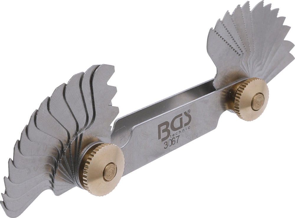 BGS 3067 Gewindelehre Gewindeschablone metrisch 24 Blatt Steigung 0.25-6.0