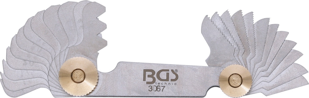 BGS 3067 Gewindelehre Gewindeschablone metrisch 24 Blatt Steigung 0.25-6.0