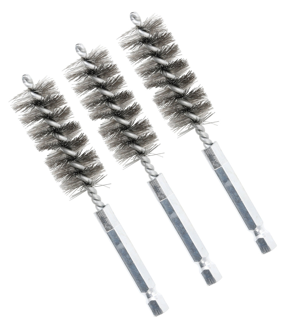 BGS 3078-18-S Stahlbürste 18mm Antrieb Außensechskant 6,3mm (1/4") 3 teilig