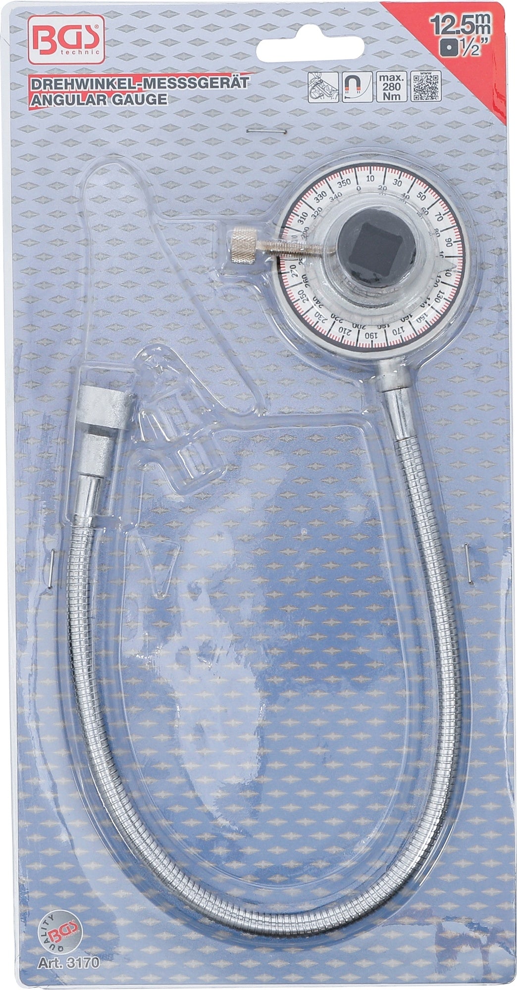 BGS 3170 Drehwinkel Messer / Messgerät mit Magnetarm Antrieb 12,5mm (1/2")