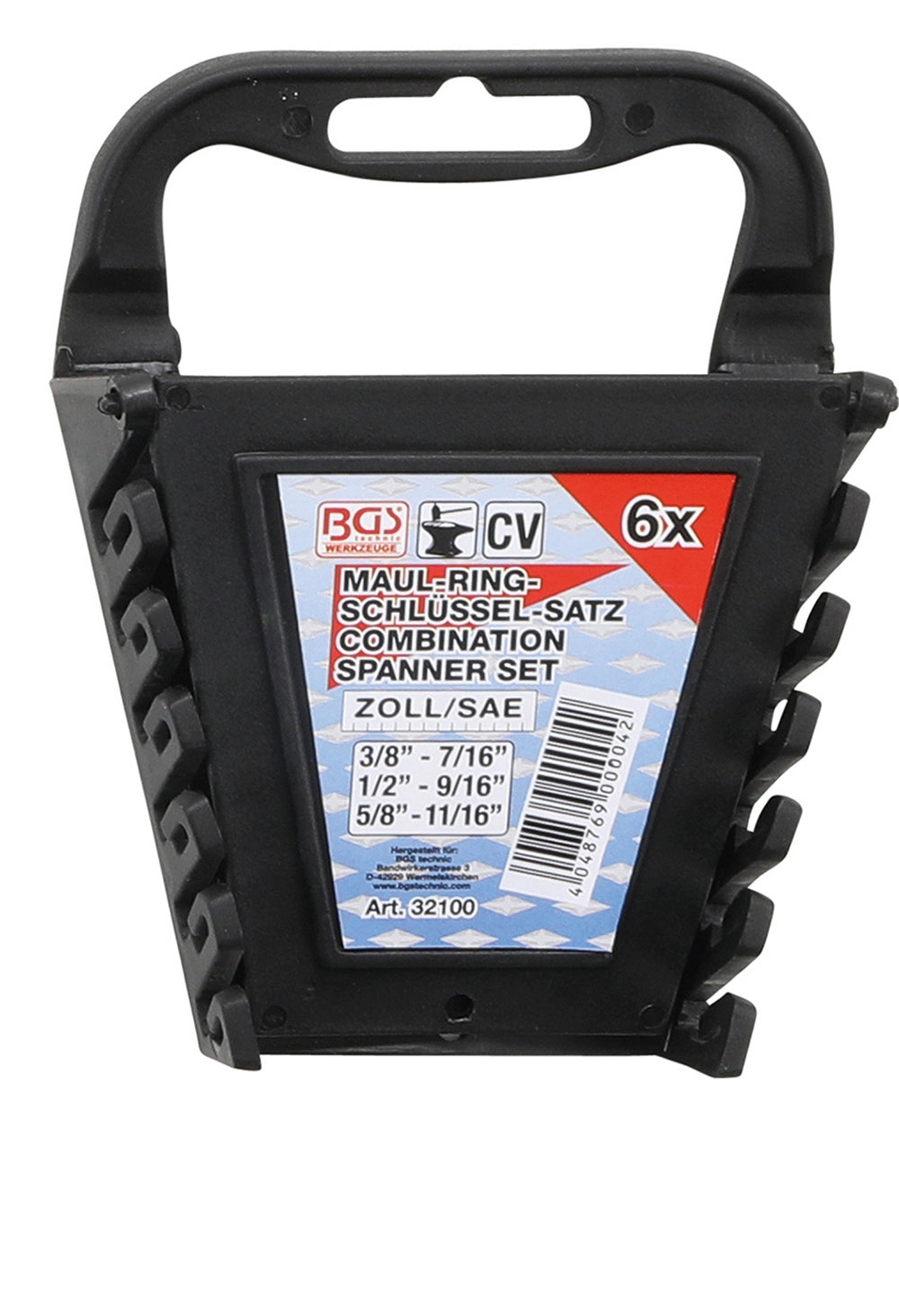 BGS 32100 ZOLL Satz Ringmaulschlüssel SW 3/8" - 11/16" 6 teilig