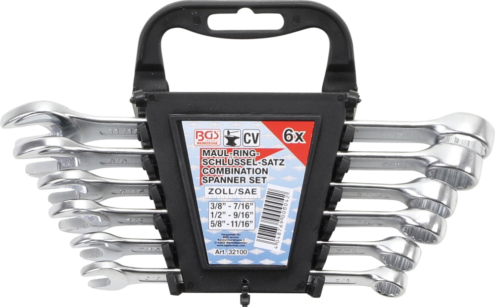 BGS 32100 ZOLL Satz Ringmaulschlüssel SW 3/8" - 11/16" 6 teilig