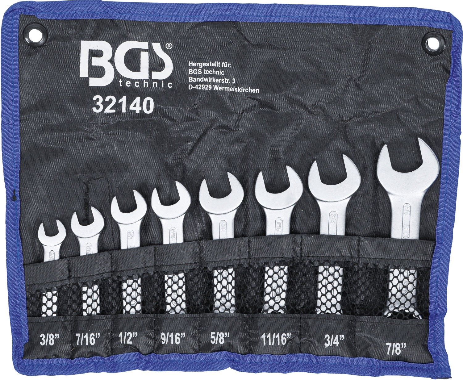 BGS 32140 ZOLL Satz Ring Maulschlüssel Satz EXTRAKURZ 8 teilig