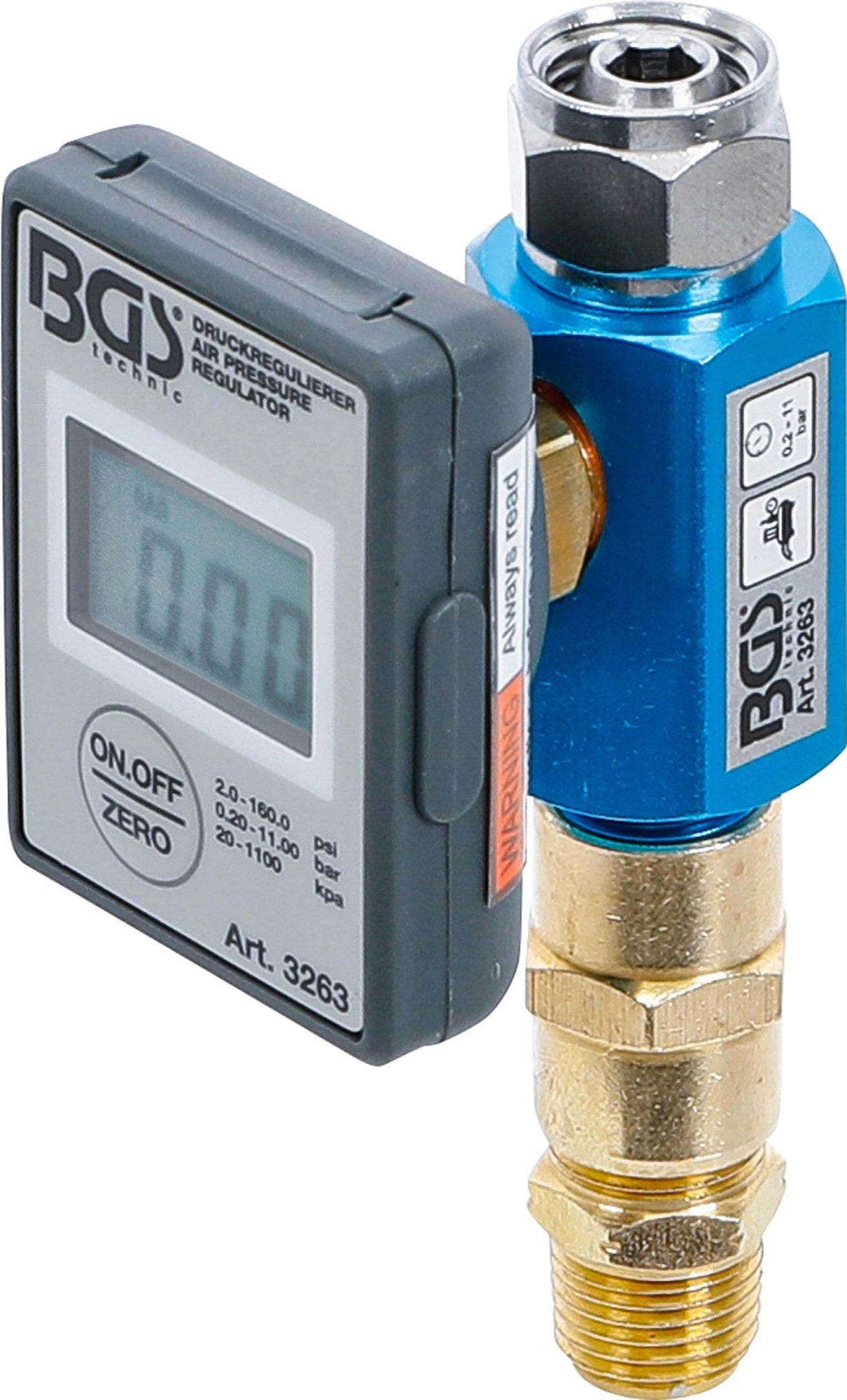 BGS 3263 Druckregulierer für Kompressoren 0,275 - 11 bar