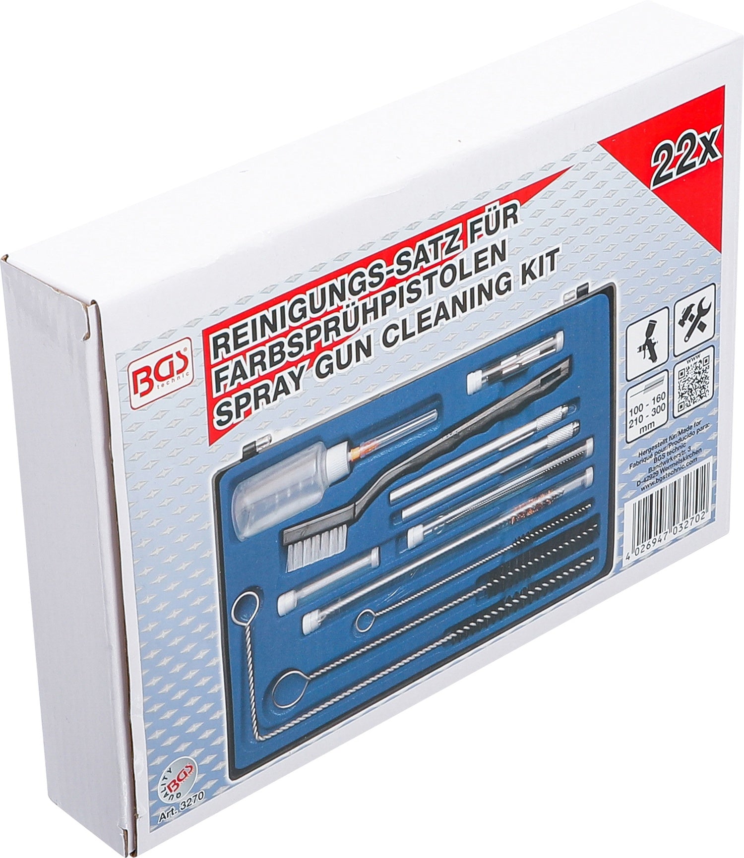 BGS 3270 Reinigungsset für Farbsprühpistolen 24 teiliges Set