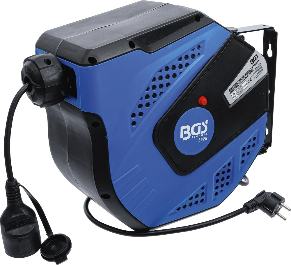 BGS 3325 Automatische Kabeltrommel 25m 3 x 1,5mm² IP 34 3000W