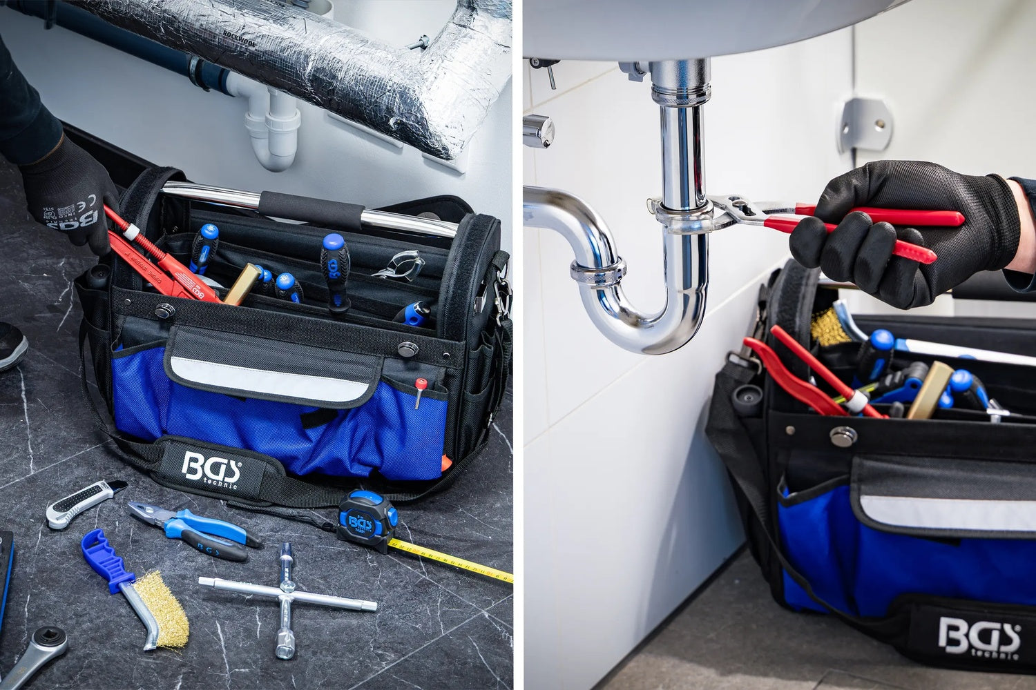 BGS 3349 Sanitär Werkzeugtasche Werkzeugsortiment 101 teilig Sanitärinstallationen