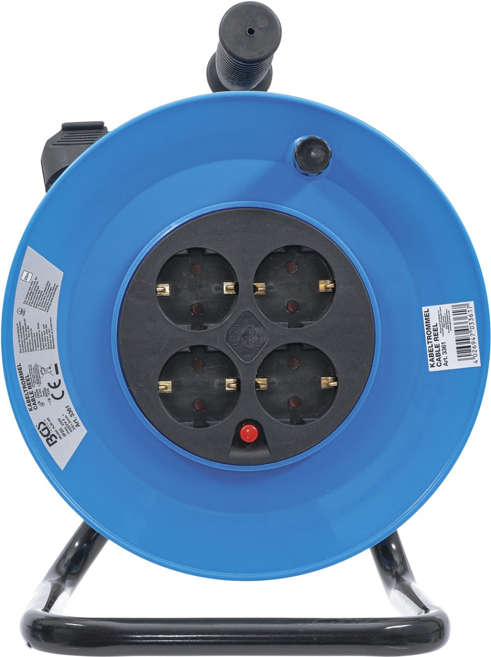 BGS 3361 Kabeltrommel 25m 3 x 1,5mm² 4 Steckdosen IP 20 3000W