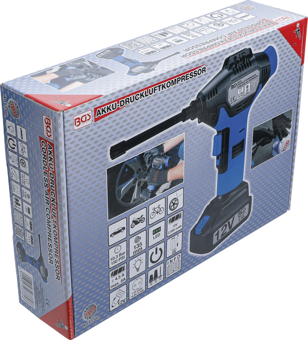 BGS 3380 Akku Druckluft Kompressor