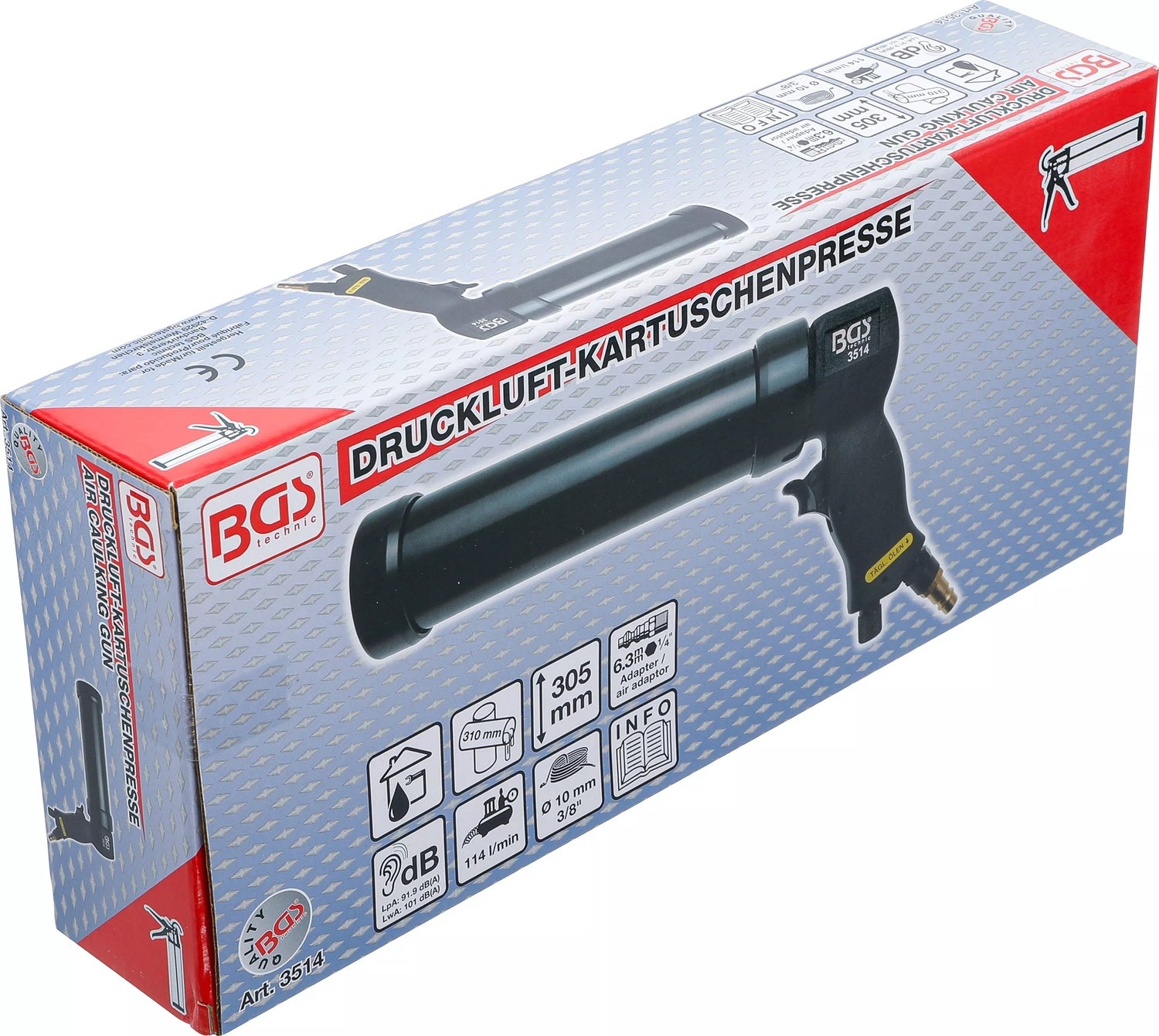 BGS 3514 Druckluft Kartuschenpresse für 310 ml Kartuschen