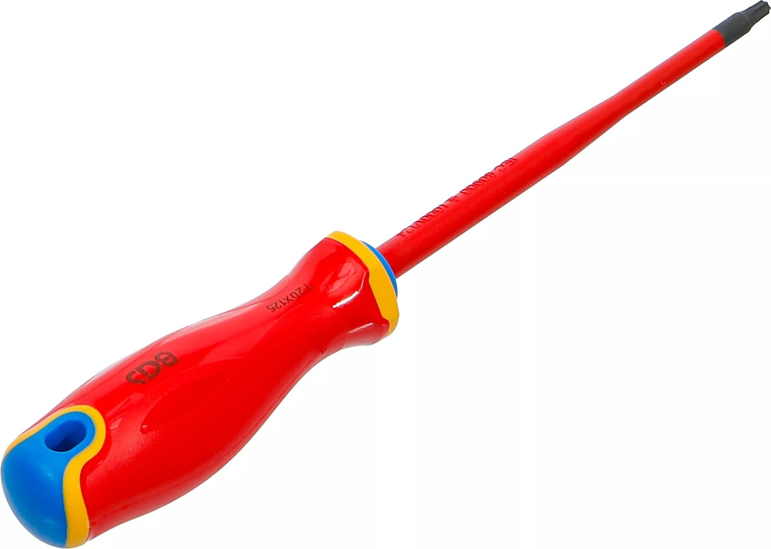 BGS 35865 VDE Schraubendreher extra dünne Spitze T-Profil (für Torx) T20