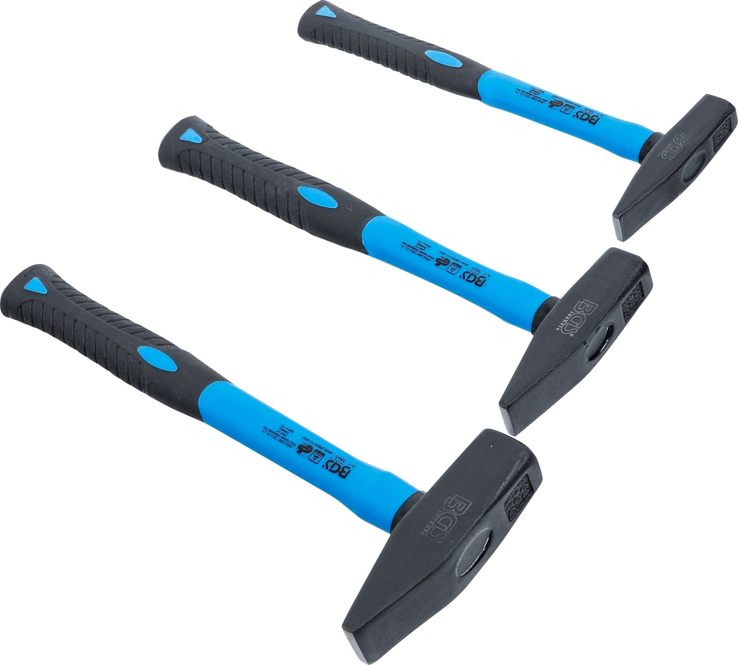 BGS 3845 Schlosserhammer Fiberglasstiel DIN 1041 Kopfgewicht 300g 500g 800g 3 teilig