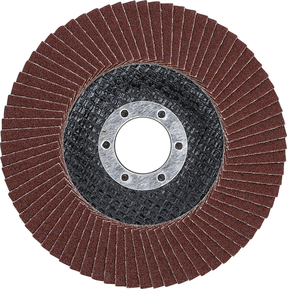 BGS 3972 Fächer Schleifscheibe Ø 115mm K 120 für Winkelschleiferbetrieb