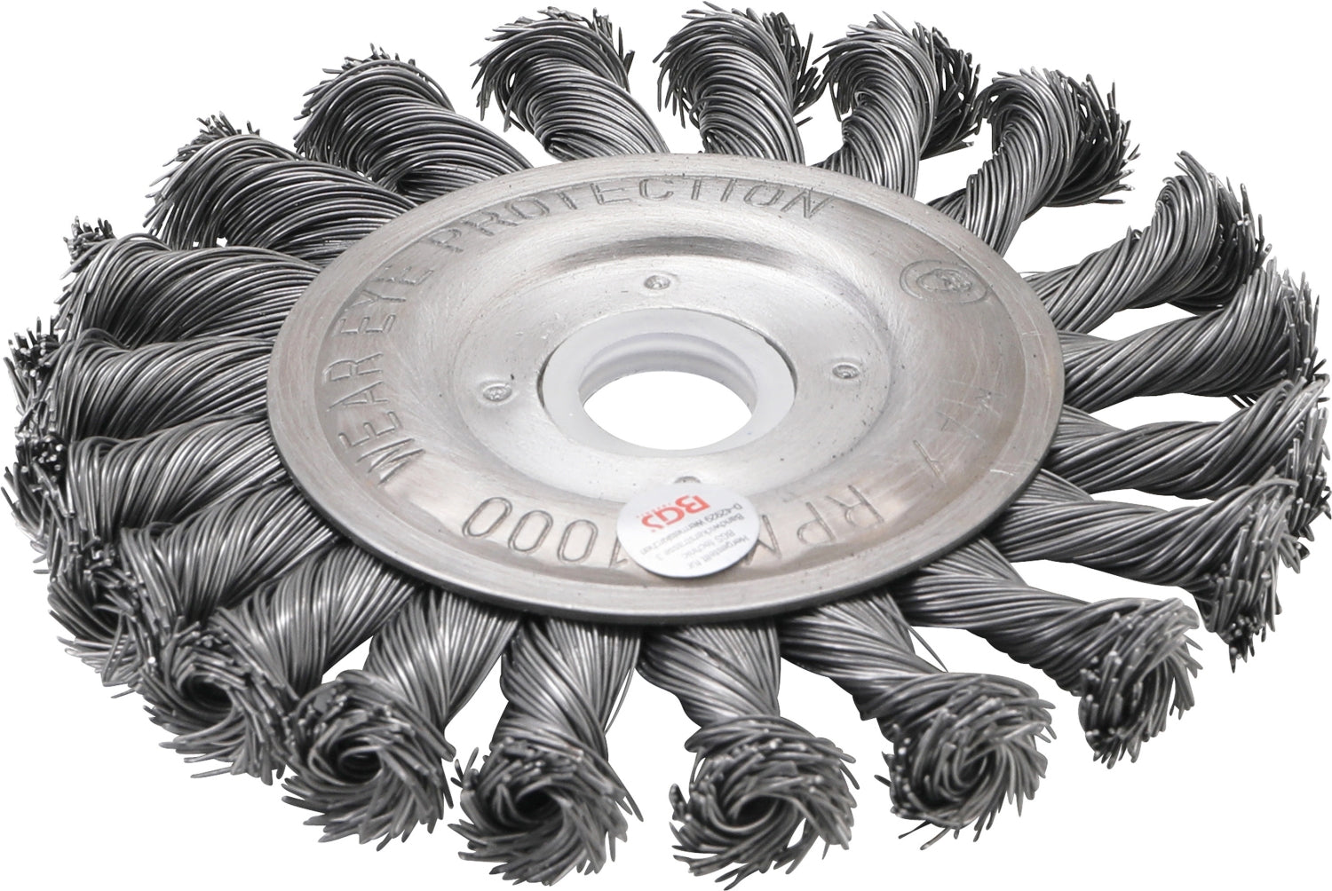BGS 3985 Scheibenbürste Zopfrundbürste  Ø115mm Aufnahme Ø22,2mm Stahl
