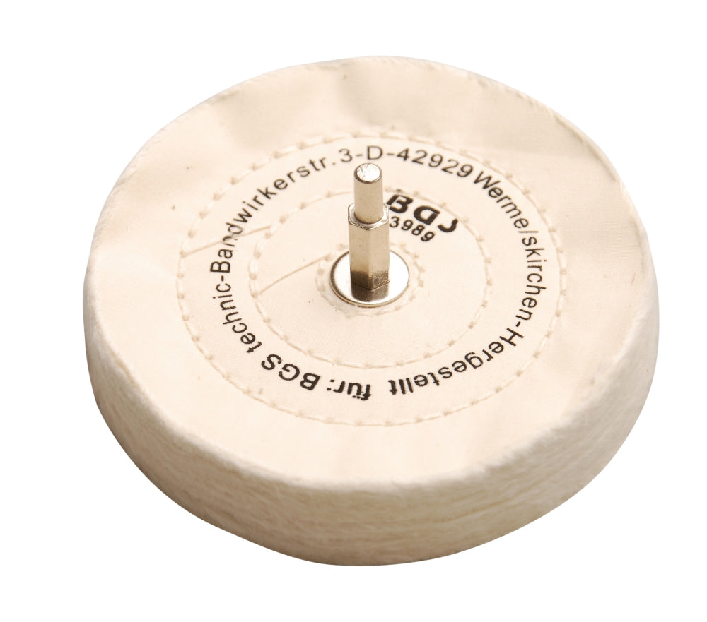 BGS 3989 Polierscheibe Ø125mm mit Spanndorn Schaft Ø6mm