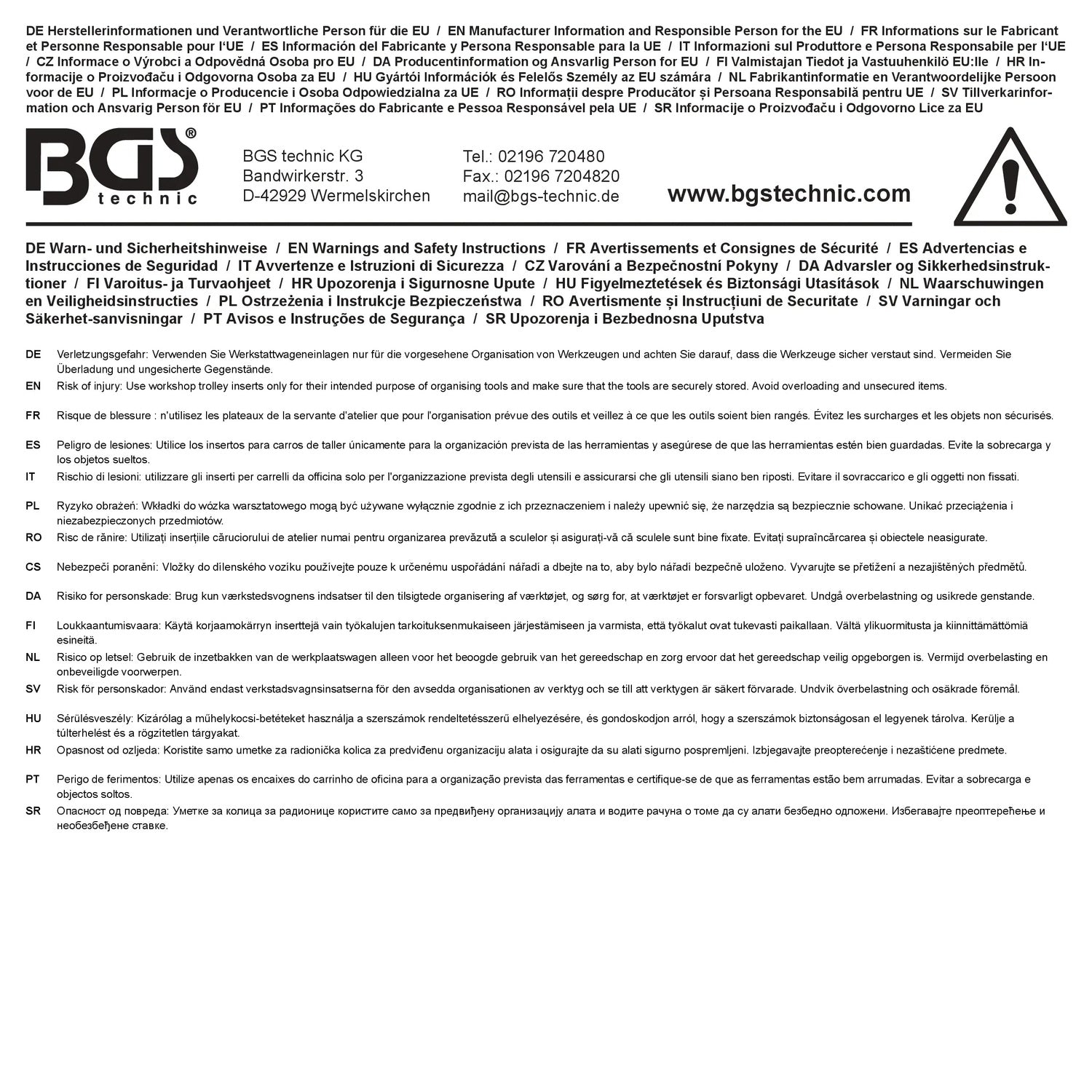 BGS 4036 Satz Steckschlüssel Einsätze Sechskant Pro Torque®  Werkstattwageneinlage 3/3