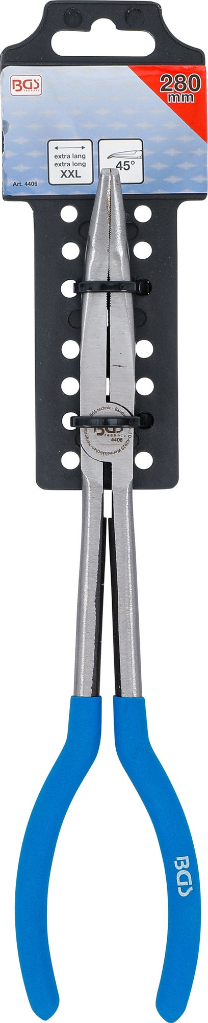BGS 4406 Zange Telefonzange extra lang 45° gebogen Länge 280mm