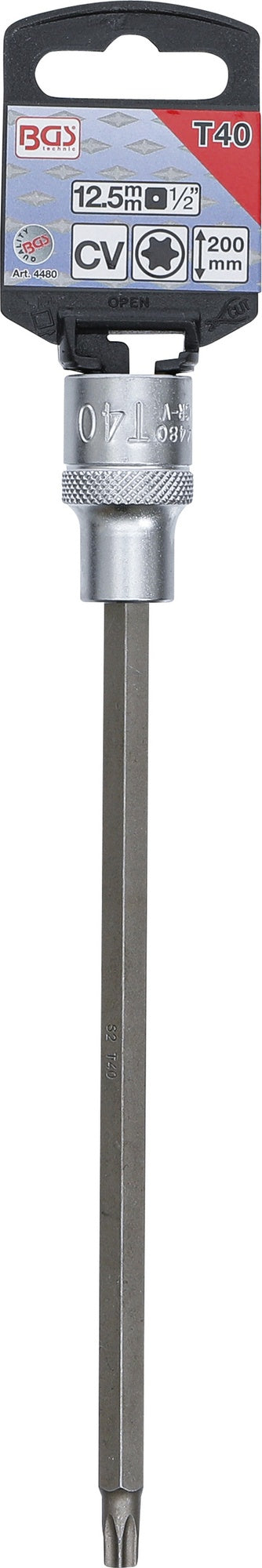 BGS 4480 Biteinsatz T-Profil (für Torx) T40 Länge 200mm Antrieb 12,5mm (1/2")