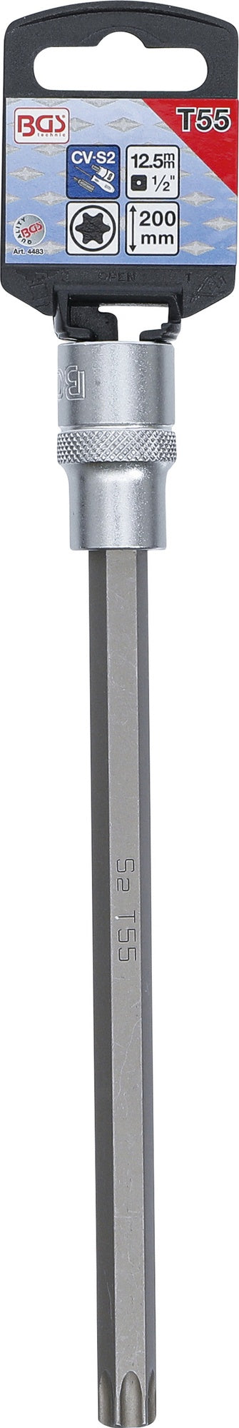 BGS 4483 Biteinsatz T-Profil (für Torx) T55 Länge 200mm Antrieb 12,5mm (1/2")
