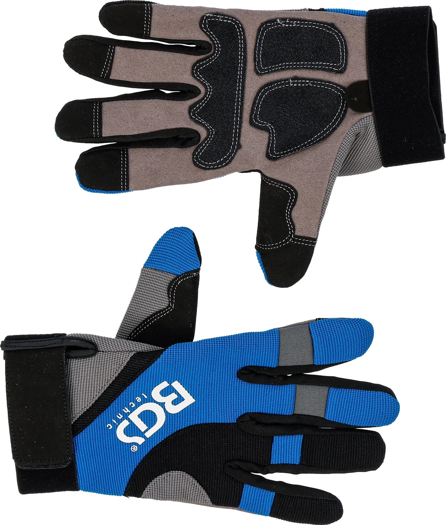 BGS 4521 Paar Arbeitshandschuhe blau / schwarz Größe 9 (L) Klettverschluss