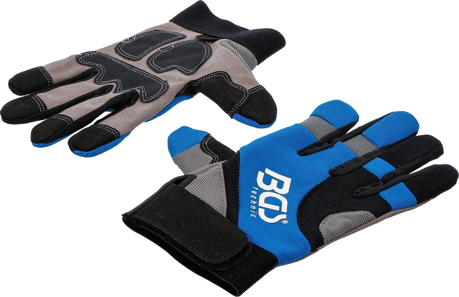 BGS 4522 Paar Arbeitshandschuhe blau / schwarz Größe 10 (XL) Klettverschluss