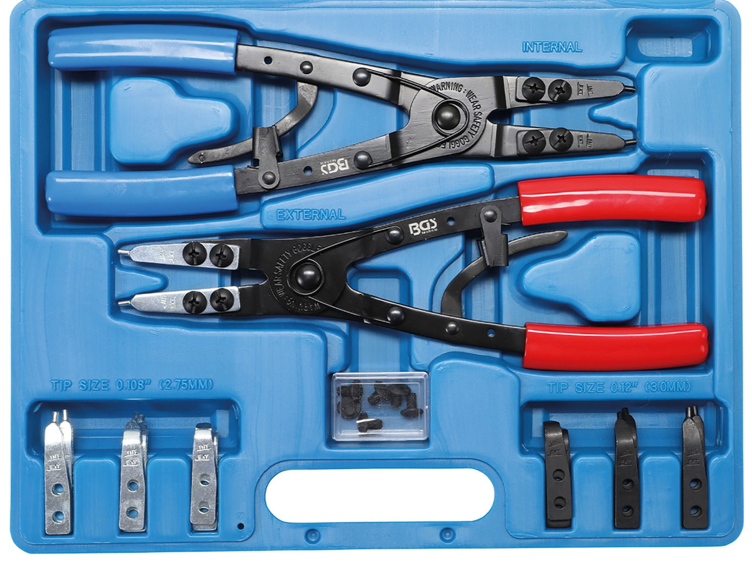 BGS 453 Satz Sprengringzangen mit auswechselbare Spitzen 10 teilig