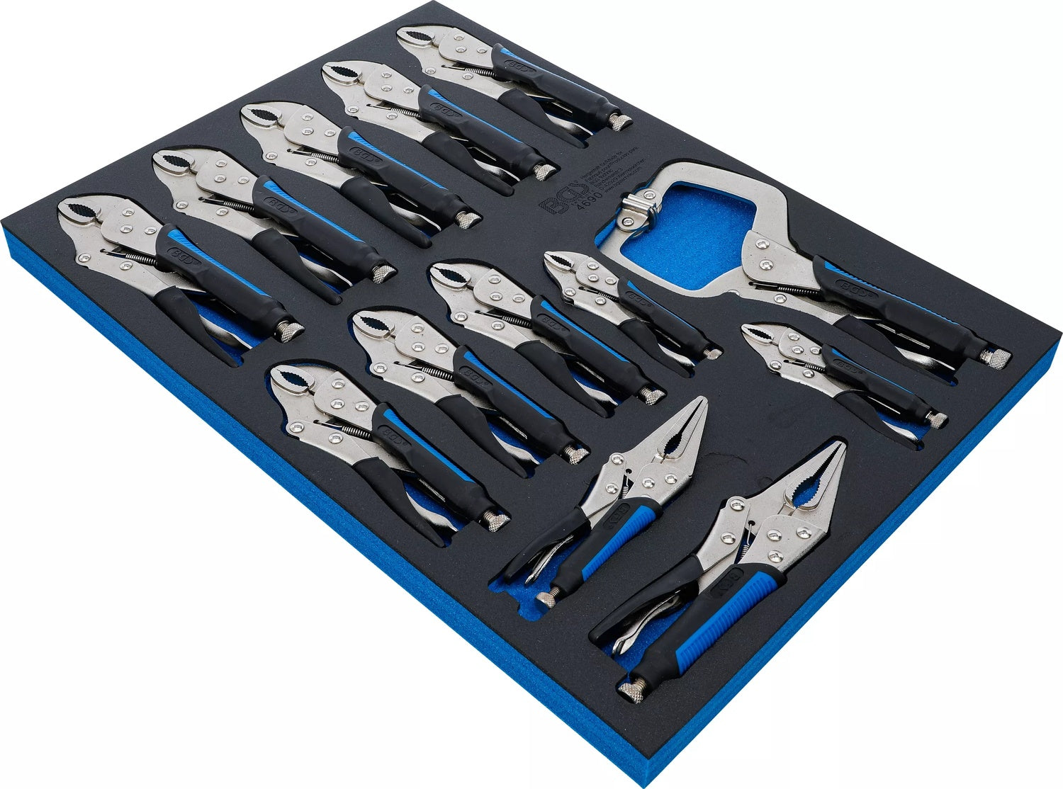 BGS 4690 Satz Karosserie Gripzangen Werkstattwageneinlage 3/3 13 teilig