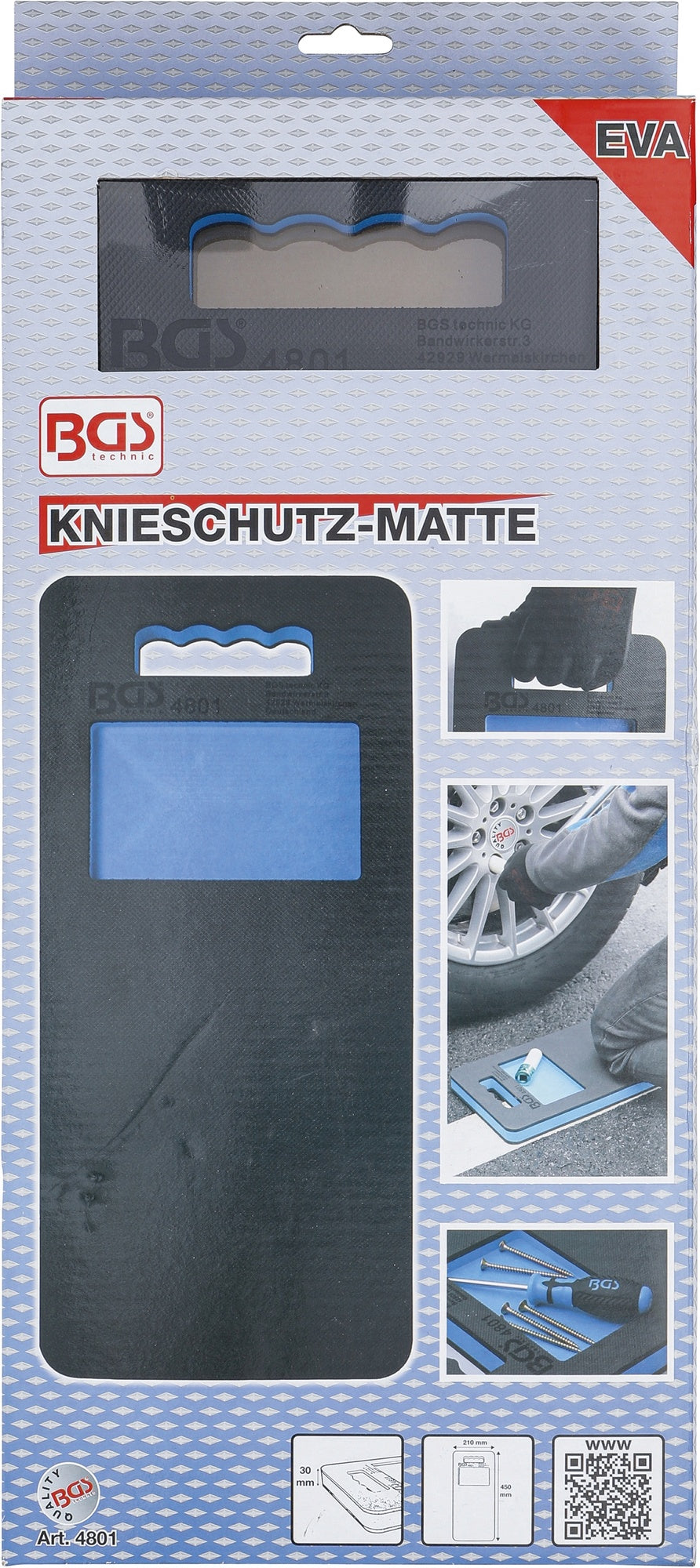 BGS 4801 Knieschutz Matte 450 x 210 x 30mm