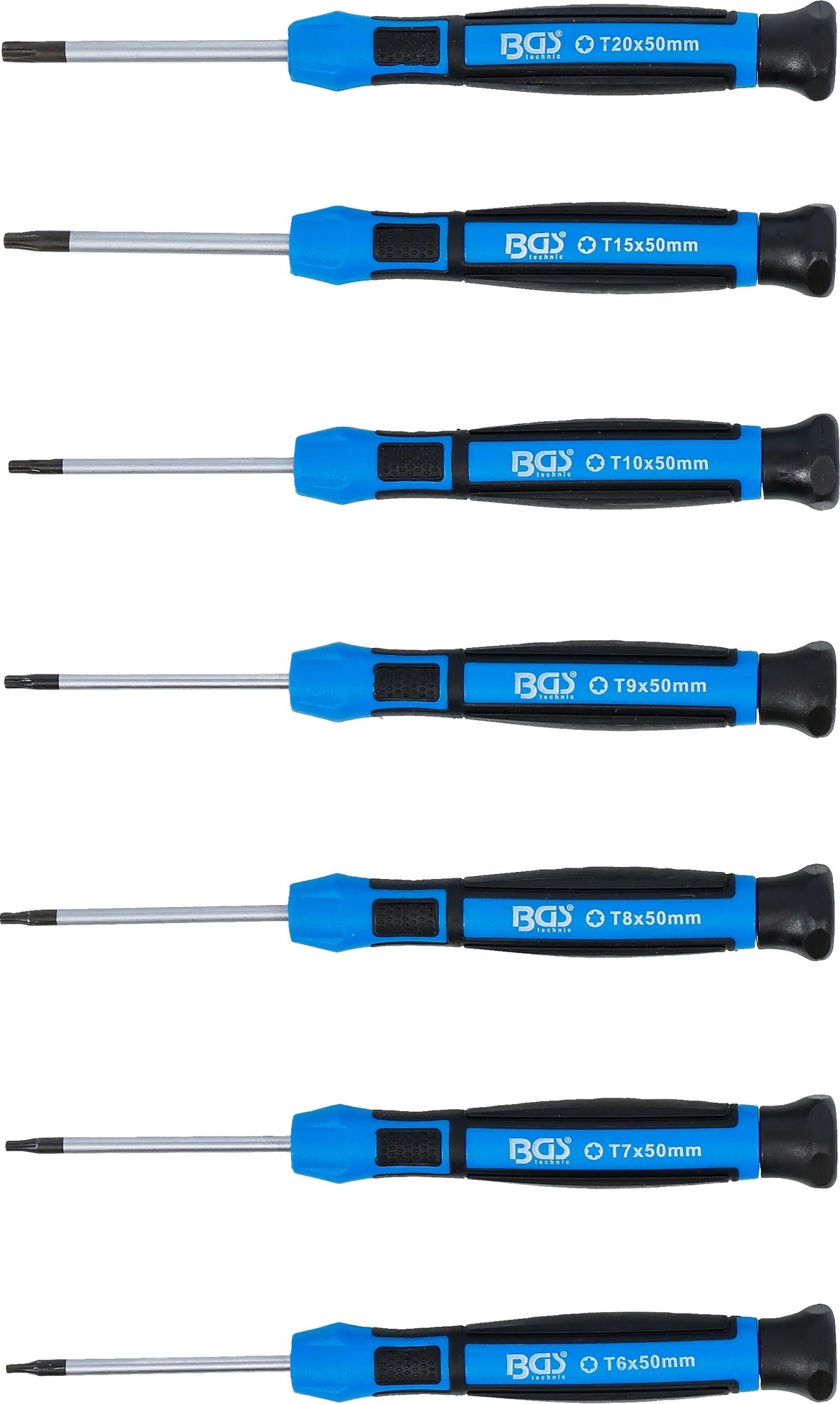 BGS 4880 Satz Präzisions Schraubendreher T-Profil (für Torx) 7 teilig