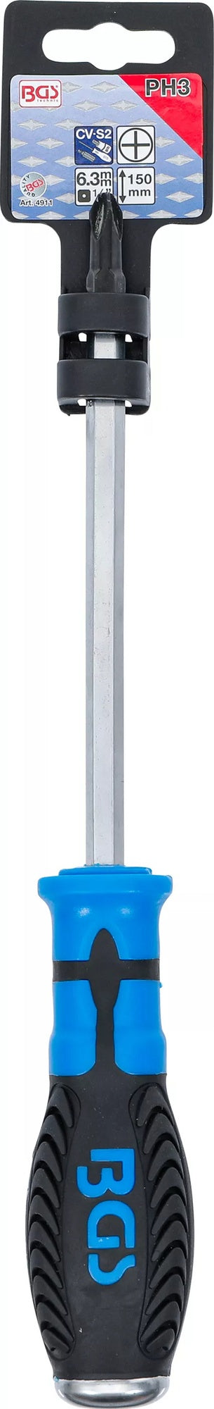 BGS 4911 Schraubendreher Abtrieb Kreuzschlitz PH3 Klingenlänge 150mm