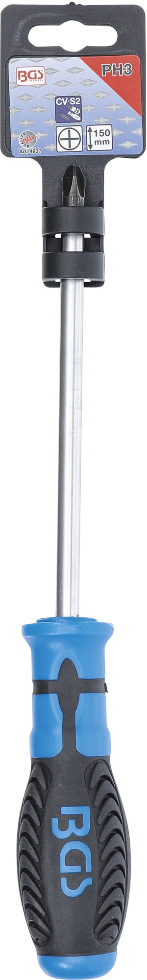 BGS 4937 Schraubendreher Abtrieb Kreuzschlitz PH3 Klingenlänge 150mm