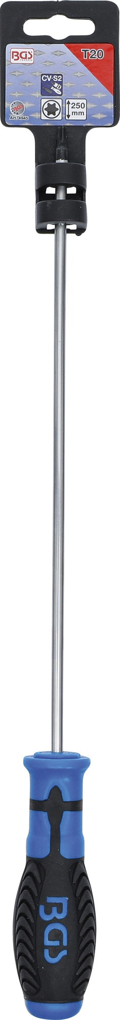 BGS 4945 Schraubendreher T20 Abtrieb T-Profil (für Torx) Klingenlänge 250mm