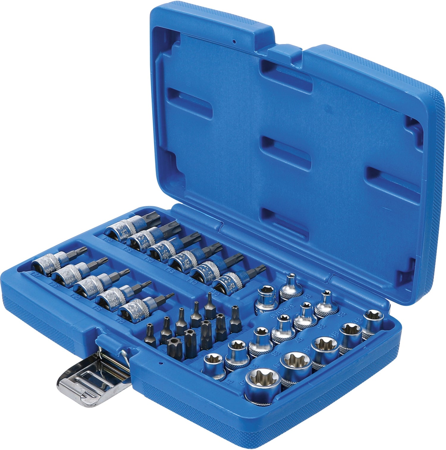 BGS 5021 TORX Satz 34tlg Nüsse Innen und Aussen E4-E20 + Bits T10-T60 10mm(3/8")