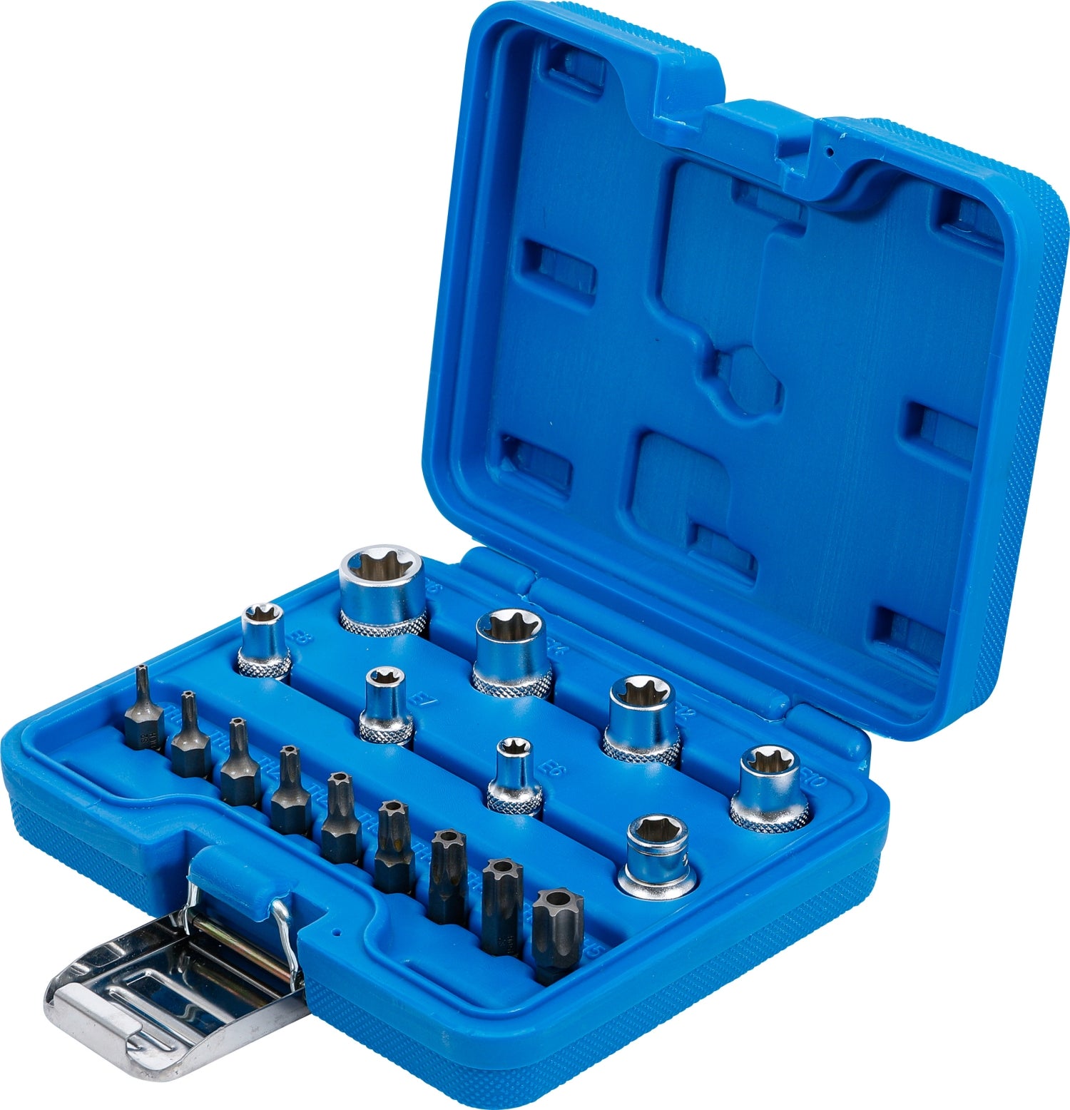 BGS 5023 Satz Bits und Steckschlüssel E-Profil / T-Profil (für Torx) 17 teilig