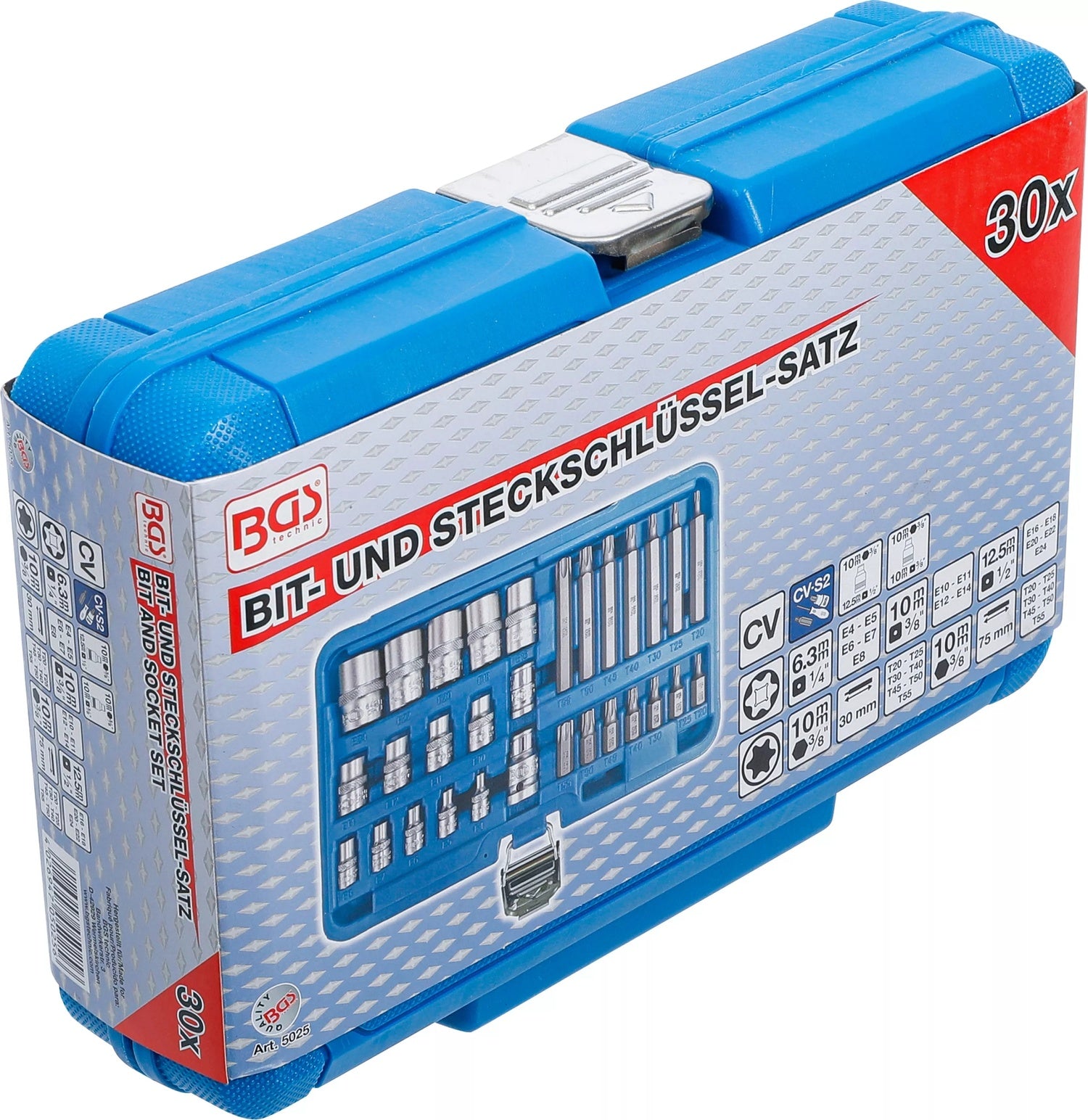 BGS 5025 Satz Bits und Steckschlüssel E-Profil T-Profil (für Torx) 30 teilig