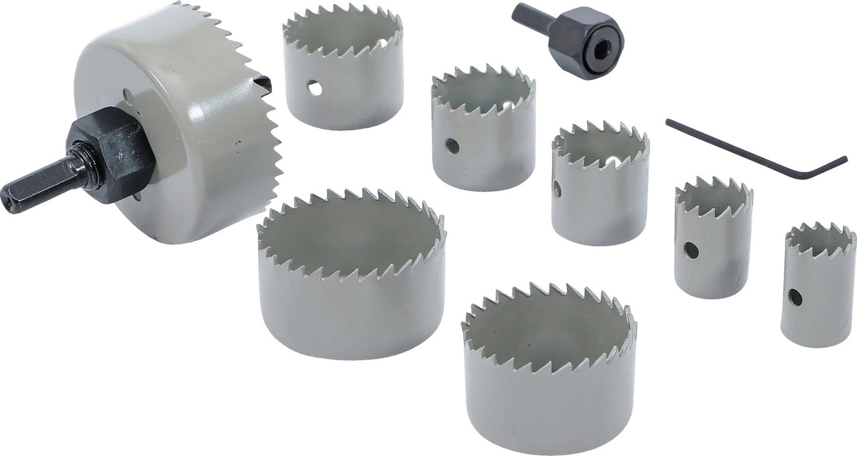 BGS DIY 50315 Satz Lochsägen Ø 19 - 64mm Tiefe 24mm 11 teilig