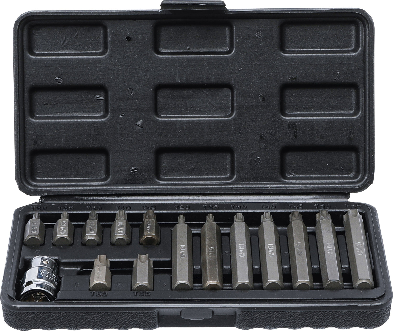 BGS DIY 5040 Bitsatz T-Profil / Torx Bits 10mm (3/8") 15 teilig