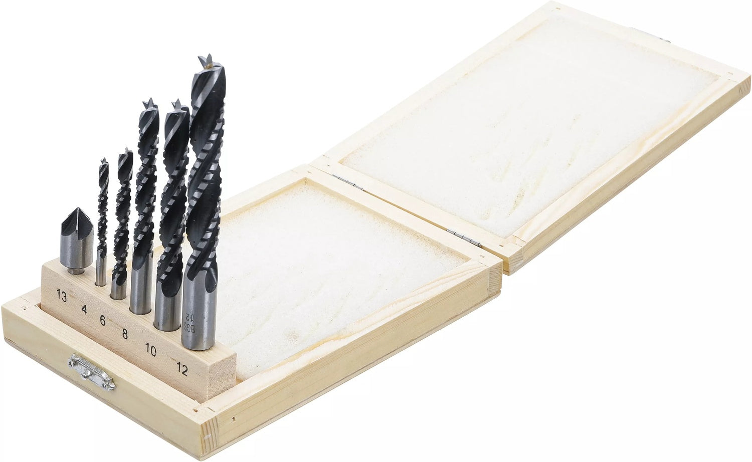 BGS 50401 Satz Holzkronenbohrer und Fräsbohrer 4 - 12mm 6 teilig