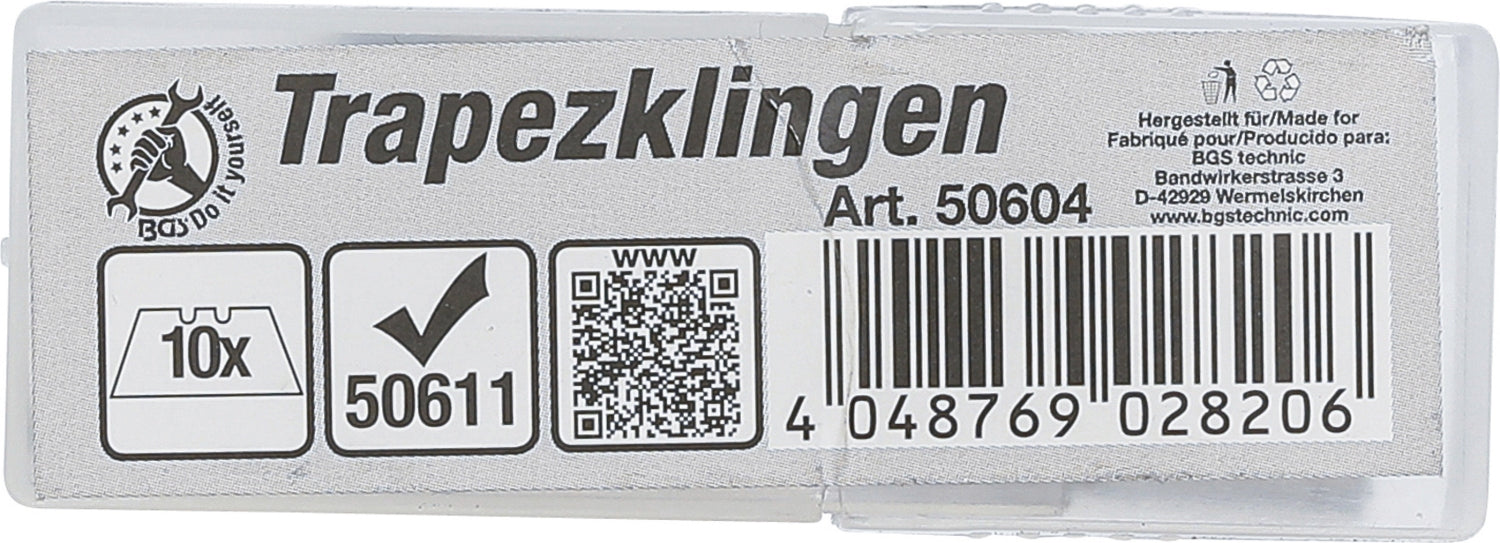BGS 50604 Satz Trapezklingen für Artikel 50611