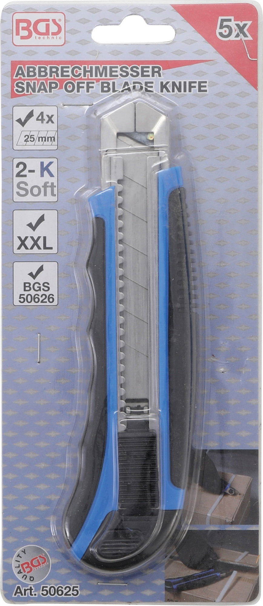 BGS 50625 Abbrechmesser extra schwere Ausführung Klingenbreite 25mm