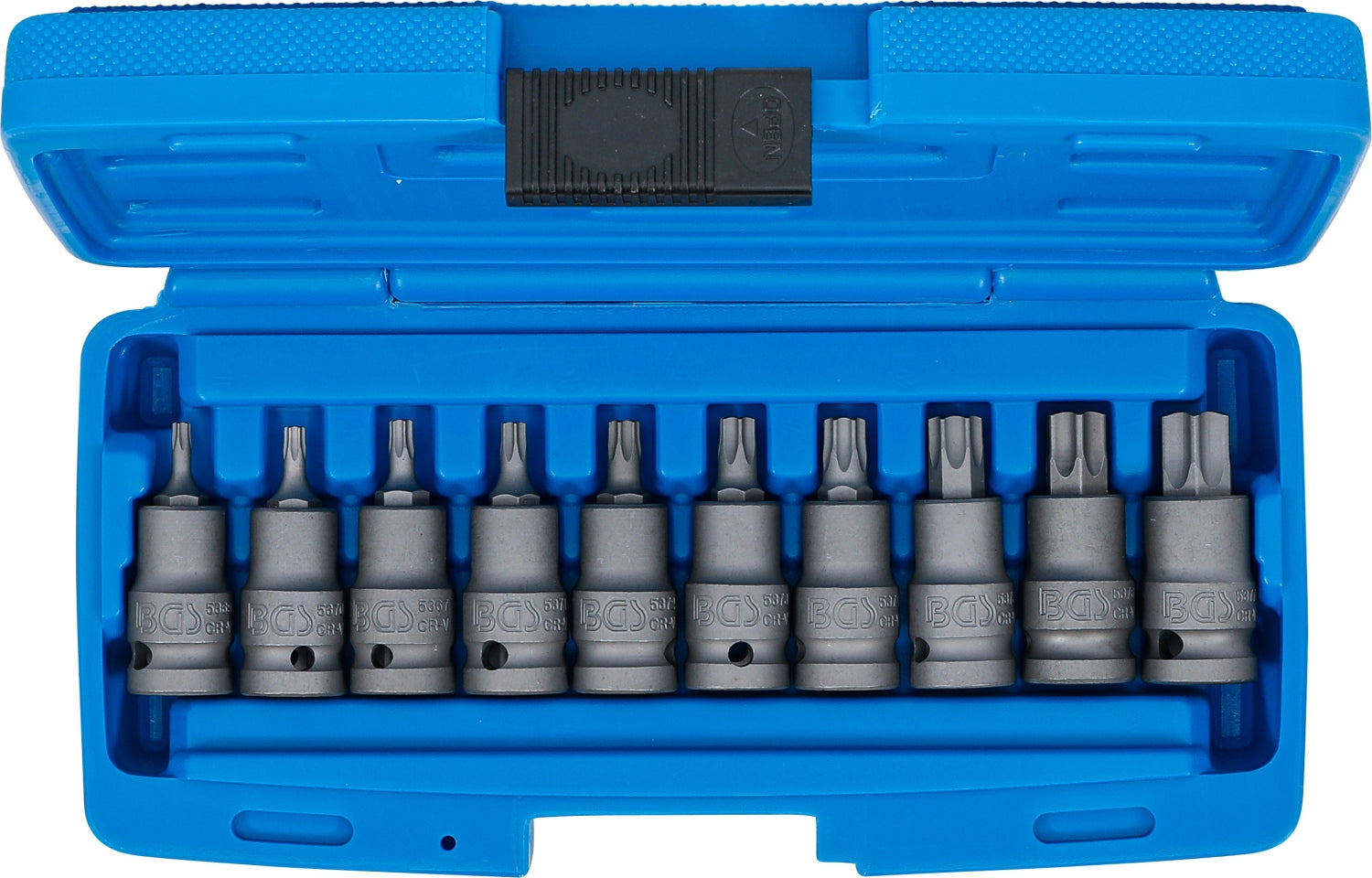 BGS 5097 Satz Torx Einsätze für Schlagschrauber Antrieb 12,5mm (1/2") 10 teilig