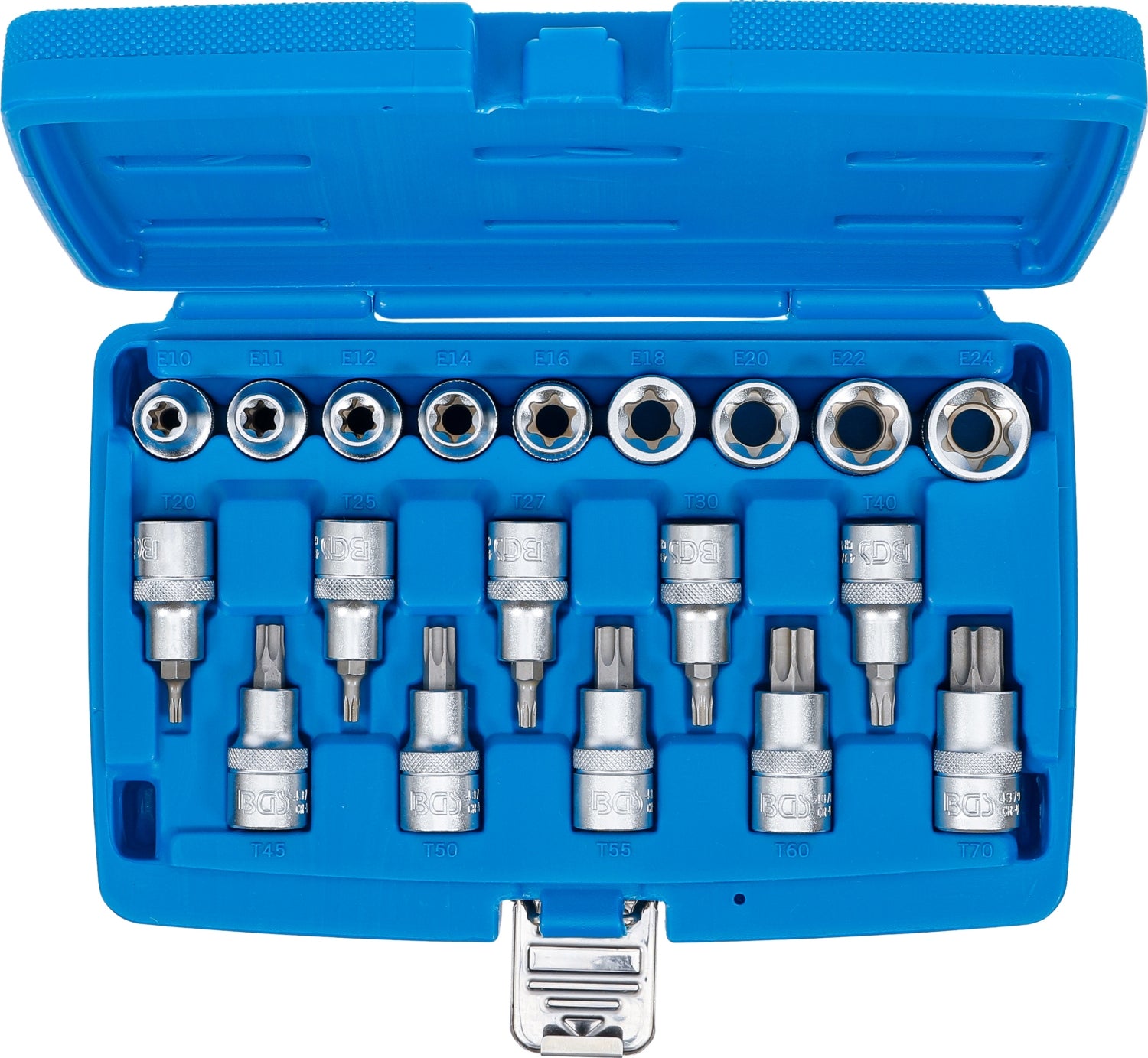 BGS 5100 Satz TORX Nüsse / Steckschlüssel innen und außen E-Profil 19teilig