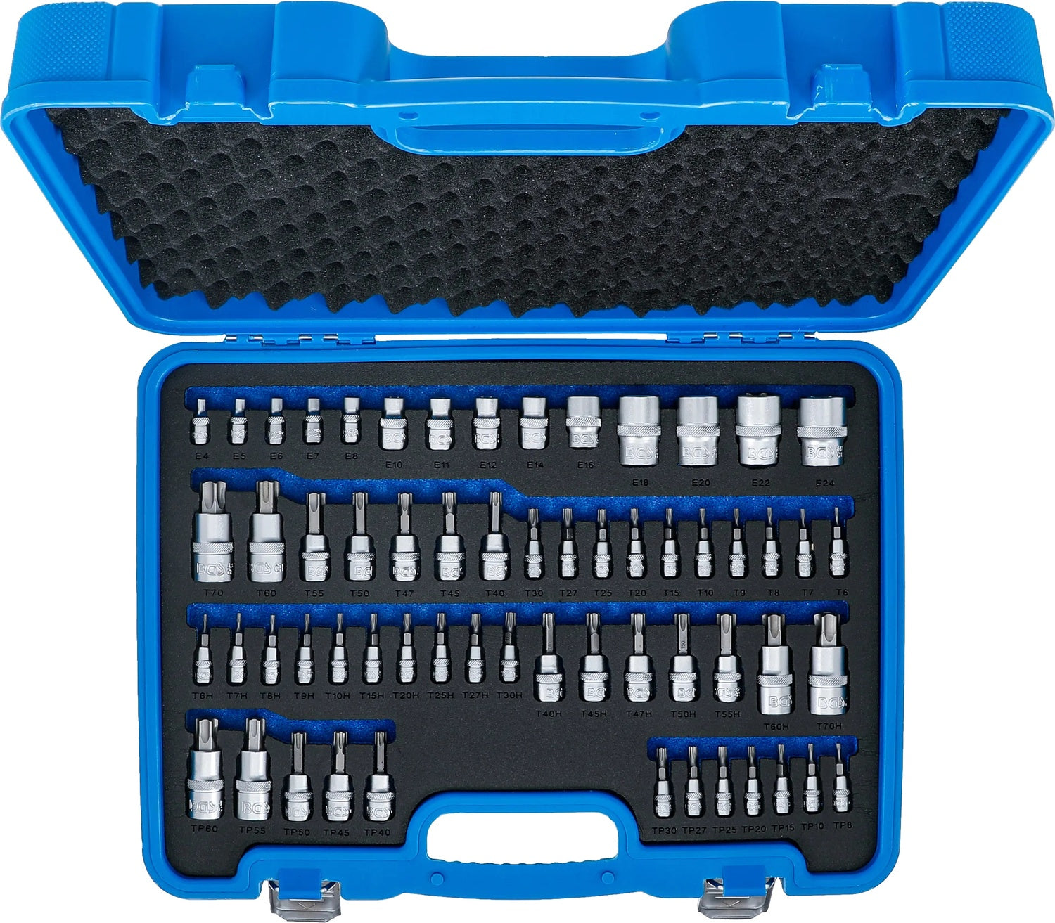 BGS 5135 Satz Biteinsätze Steckschlüsseleinsätze E-Profil T-Profil Torx mit/ohne Bohrung TP-Profil Torx Plus