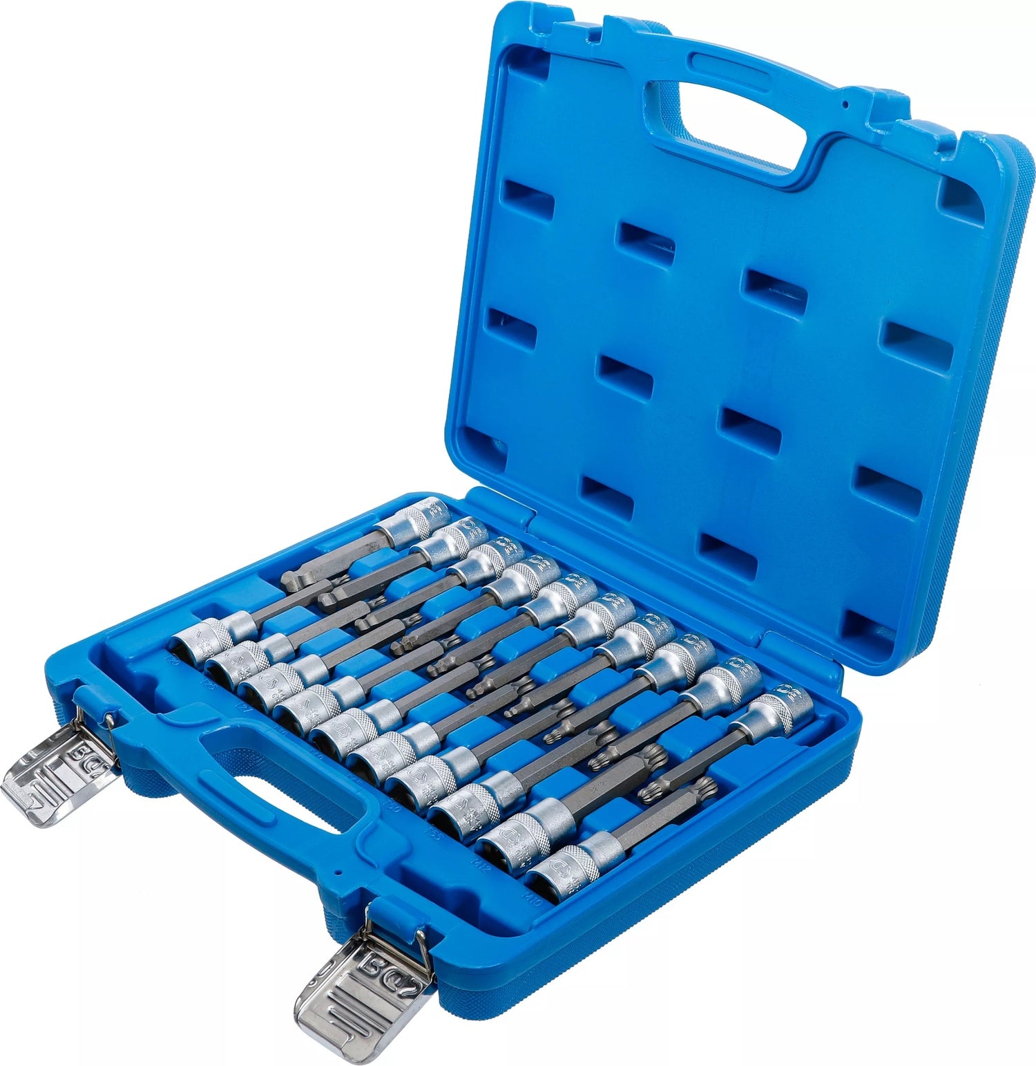 BGS 5170 Satz Biteinsätze Innenvierkant 12,5mm (1/2") Innensechskant T-Profil (für Torx) Innenvielzahn (für XZN) mit Kugelkopf