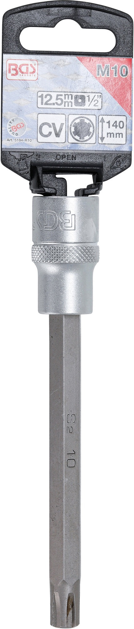 BGS 5184-R10 Biteinsatz Keil-Profil (für RIBE) M10 Länge 140mm Antrieb 12,5mm (1/2")