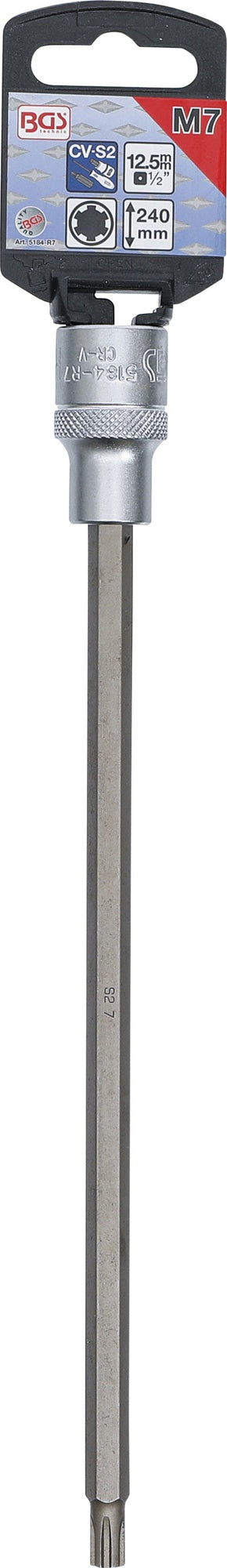 BGS 5184-R7 Biteinsatz Keil-Profil (für RIBE) M7 Länge 240mm Antrieb 12,5mm (1/2")