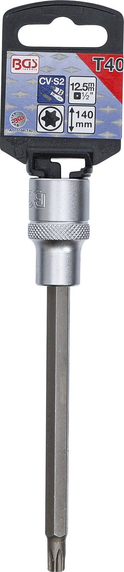 BGS 5184-T40 Biteinsatz T-Profil (für Torx) T40 Länge 140mm Antrieb 12,5mm (1/2")