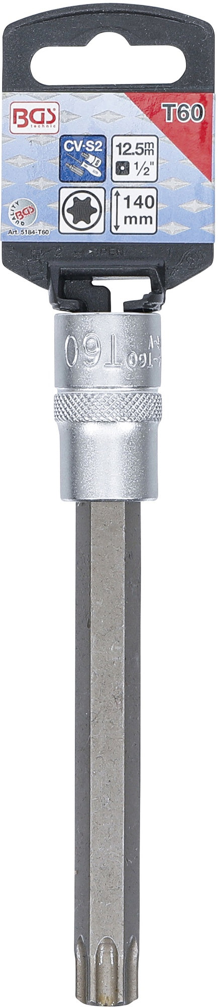 BGS 5184-T60 Biteinsatz T-Profil (für Torx) T60 Länge 140mm Antrieb 12,5mm (1/2")