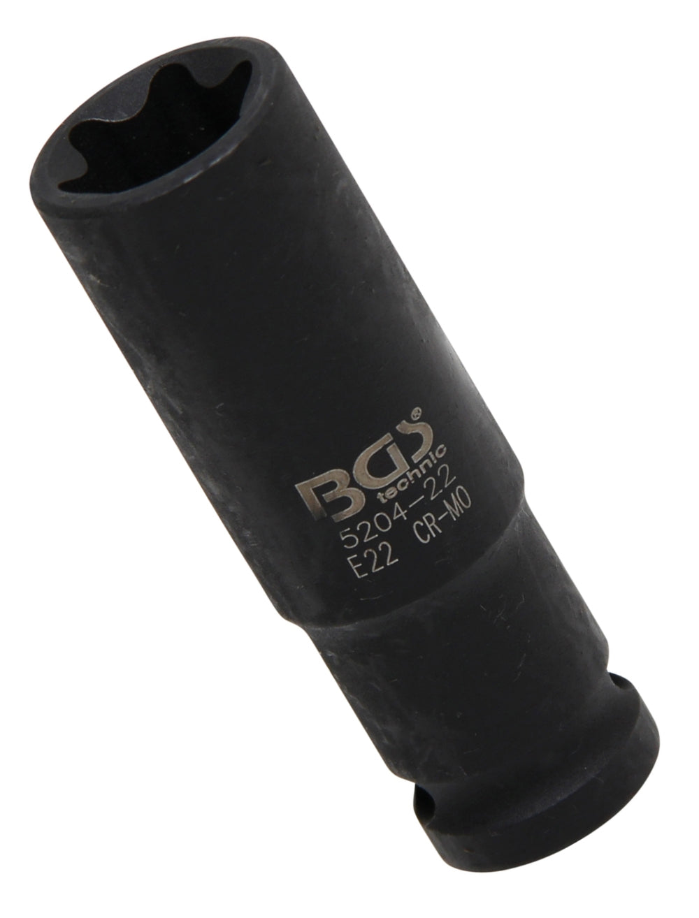 BGS 5204-22 Impact Nuss / Krafteinsatz E-Profil tief SW E22 Antrieb 12,5mm (1/2") für Schlagschrauber geeignet