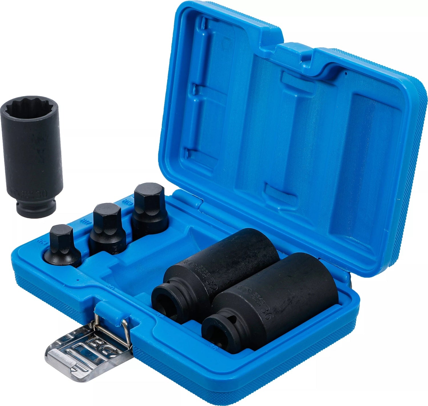 BGS 5334 IMPACT Nüsse 30 32 36 mm + 3 Innensechskant 14 17 19mm spez. Antriebswellen